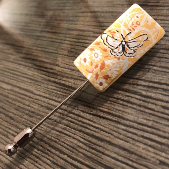 Vintage Reed & Barton Damascene Butterfly Stick Pin signed - Picture 13 of 13